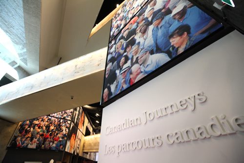 Tour of CMHR - Installation # 3 - Canadian Journeys.  Sept 17,  2014 Ruth Bonneville / Winnipeg Free Press