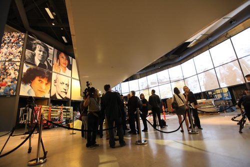 Tour of CMHR - Installation # 3 - Canadian Journeys.  Sept 17,  2014 Ruth Bonneville / Winnipeg Free Press