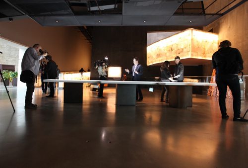 Tour of CMHR - Installation # 8 - Actions Count Gallery includes interactive table.  Sept 17,  2014 Ruth Bonneville / Winnipeg Free Press
