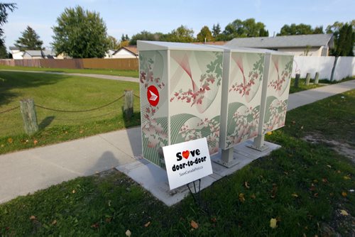 New Canada Post mail boxes in Tyndal Park area. BORIS MINKEVICH / WINNIPEG FREE PRESS  Sept. 18, 2014