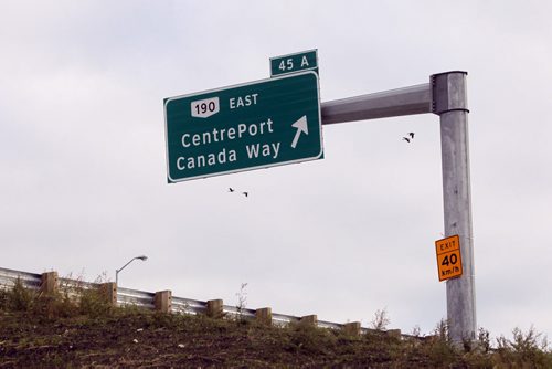 Centreport Canada Way and the Perimeter Highway. Centreport Canada way ends there and construction seems to be slow after it hits Perimeter. BORIS MINKEVICH / WINNIPEG FREE PRESS  Sept. 17, 2014