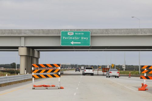 Centreport Canada Way and the Perimeter Highway. Centreport Canada way ends there and construction seems to be slow after it hits Perimeter. BORIS MINKEVICH / WINNIPEG FREE PRESS  Sept. 17, 2014