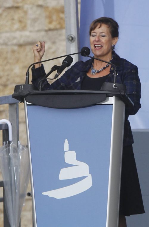 Gail Asper at the Canadian Museum for Human Rights during the official opening ceremonies Friday. Mary Agnes Welch Story.¤Wayne Glowacki/Winnipeg Free Press Sept.19 2014