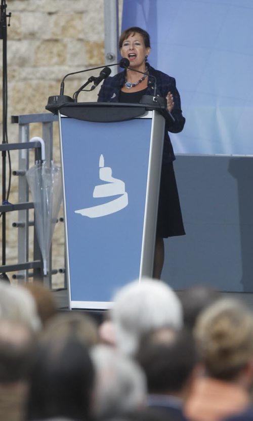 Gail Asper at the Canadian Museum for Human Rights during the official opening ceremonies Friday. ¤Wayne Glowacki/Winnipeg Free Press Sept.19 2014