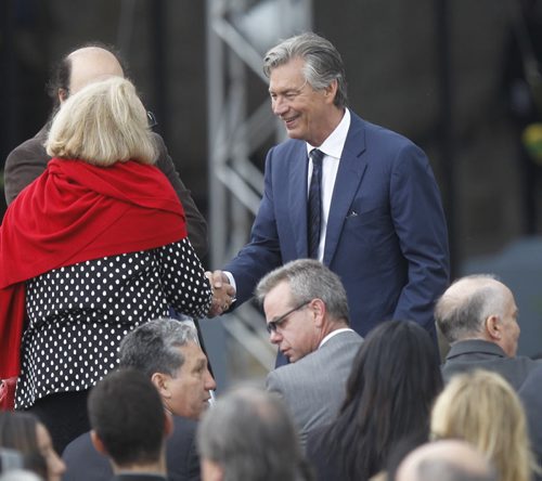 Gary Doer, Canada's ambassador to the U.S prior the opening of the Canadian Museum for Human Rights ceremonies Friday. Mary Agnes Welch story.¤Wayne Glowacki/Winnipeg Free Press Sept.19 2014