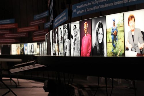 Tour of CMHR - Installation # 1 - Human Rights Over Time   Sept 17,  2014 Ruth Bonneville / Winnipeg Free Press