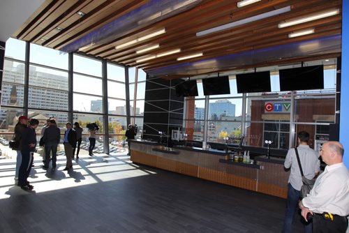 Tour of the renovations done off season at the MTS Centre where the Winnipeg Jets play.  New bar on 300 level. The Tower. BORIS MINKEVICH / WINNIPEG FREE PRESS  Sept. 22, 2014