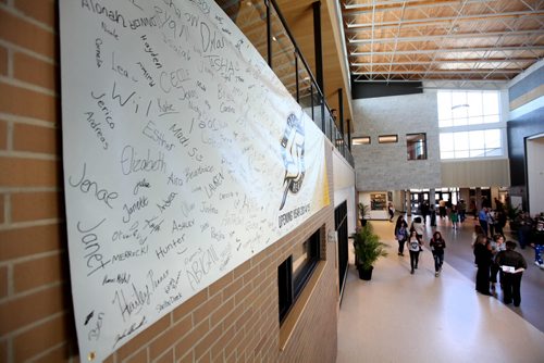 The Steinbach Regional Secondary School celebrates its Grand Opening of facility Tuesday with Premier Greg Selinger and Education Minister - James Allum.   Sept 23,  2014 Ruth Bonneville / Winnipeg Free Press