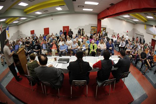 September 23, 2014 - 140923  -  Judy Wasylycia_Leis, David Sanders, Robert-Falcon Ouelette, Michel Fillion and Brian Bowman attended  a mayoral forum at the North Centennial Community Centre Tuesday, September 23, 2014. Paula Havixbeck and Gord Steeves were no-shows. John Woods / Winnipeg Free Press