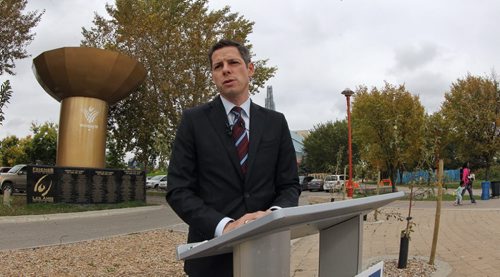 Mayoral candidate Brian Bowman said Wednesday morning he would "aggressively increase tourism in Winnipeg," if elected.  140924 September 24, 2014 Mike Deal / Winnipeg Free Press