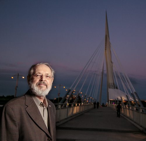 Etienne Gaboury - photographed at the Esplanade Riel August 2014 Melissa Tait / Winnipeg Free Press