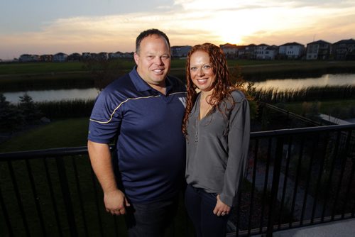 49.8 FEATURE - Wade Miller and partner Melissa Malden at their home in south Winnipeg.  BORIS MINKEVICH / WINNIPEG FREE PRESS  Sept. 24, 2014
