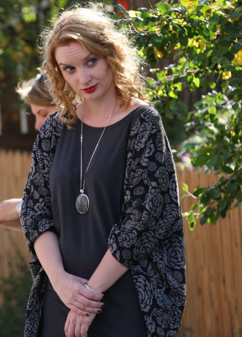 The sketch comedy series Sunnyside was shooting in West Broadway today, specifically on Langside St. between 149 and 161 (between Westminster and Sara Avenues.- Alice Moran( Playing Sarah) -See Randall King story- Sept 26, 2014   (JOE BRYKSA / WINNIPEG FREE PRESS)