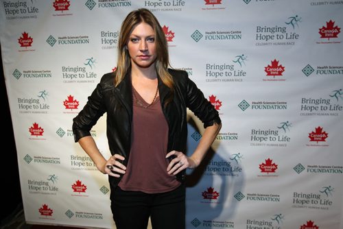 CELEBRITY HUMAN RACE-Celebrity Draft Party red carpet- Jess Macallan- Mistress- True Blood-at the Stereo Night Club 1034 Elizabeth Road- The Health Sciences Centre Foundation Celebrity Human Race brings action, entertainment and interactive philanthropy to Winnipeg Friday September 26th and Saturday September 27th, 2014- The race starts at the Health Sciences entre-820 Sherbook Ave Saturday at 1130 Am- Standup Photo- (more info from email if required)- Sept 26, 2014   (JOE BRYKSA / WINNIPEG FREE PRESS)