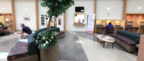 The waiting room at the Canadian Blood Services on William Ave. is near empty on Saturday morning which is normally one of their busiest days.    See Carol Sanders story.  Sept 27,  2014 Ruth Bonneville / Winnipeg Free Press