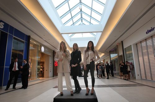 Models display H&M fashions at Polo Park Shopping Centre opening of their $49 million redevelopment. As part of the media event we will be unveiling 17 new retail outlets. The 114,000 square feet of redeveloped and new space will feature first-to-market-See Murray McNeil story- Oct 01, 2014   (JOE BRYKSA / WINNIPEG FREE PRESS)