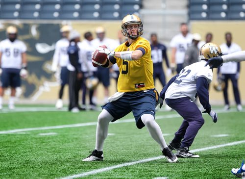 Winnipeg Blue Bombers QB Drew Willy practices with his team on Investors Group Field Wednesday.  Oct 01,  2014 Ruth Bonneville / Winnipeg Free Press