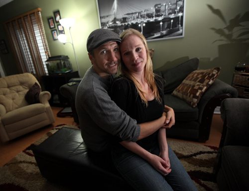 Gina Denby and her husband, Ryan, are holding a fundraiser to raise money to have a child through a surrogate. See Kevin ROllason's story. October 1, 2014 - (Phil Hossack / Winnipeg Free Press)