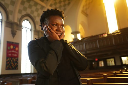 ZITA SOMAKOKO  spokesperson for the African community is moved to tears as she passionately describes the desperate crisis facing African's and the world in the fight against Ebola while standing in the sanitary of the Knox United Church Thursday morning.  The African community has sent out a ÄúCall for PrayerÄù Friday evening at the church in response to the Ebola crises in West Africa.   See Adam Wazny story.  Oct 02,  2014 Ruth Bonneville / Winnipeg Free Press