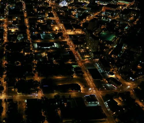 View from aboard Winnipeg Police Services Air 1 helicopter.  140818 - Monday, August 18, 2014 - (Bruce Owen / Winnipeg Free Press)