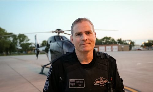 Pilot Jeff Quail. 141006 - Monday, October 06, 2014 - (Video screen capture / Bruce Owen / Winnipeg Free Press)