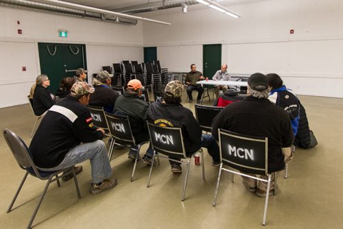 A Town hall meeting to hear local concerns about the forest north of Grand Rapids, MB, where a massive fire in 2008 destroyed 53,008 hectares of forest. 140929 - Wednesday, September 08, 2014 -  (MIKE DEAL / WINNIPEG FREE PRESS)