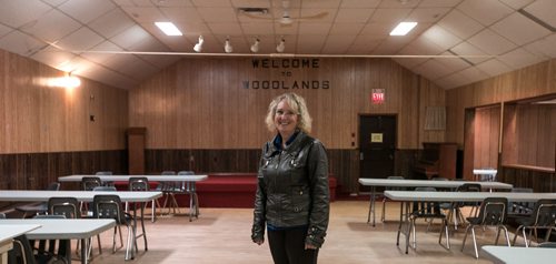 Wendy Proctor in the Woodlands community hall. On Thanksgiving Monday 600 people will come through the community hall for fall supper of turkey and all the fixings. 141008 - Wednesday, October 08, 2014 - (Melissa Tait / Winnipeg Free Press)