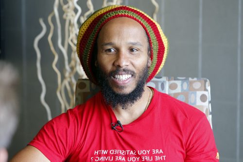 Ziggy Marley is interviewed by Geoff Kirbyson at the Radisson Hotel in Downtown Winnipeg. Marly plays the Burton Cummings Theatre this evening. BORIS MINKEVICH / WINNIPEG FREE PRESS October 3, 2014