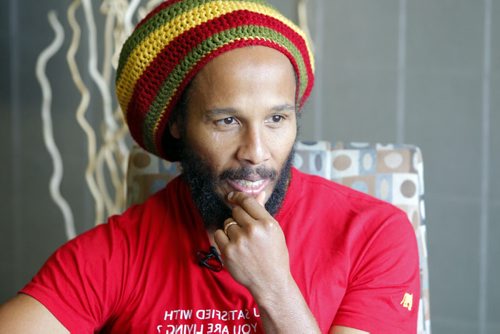 Ziggy Marley is interviewed by Geoff Kirbyson at the Radisson Hotel in Downtown Winnipeg. Marly plays the Burton Cummings Theatre this evening. BORIS MINKEVICH / WINNIPEG FREE PRESS October 3, 2014