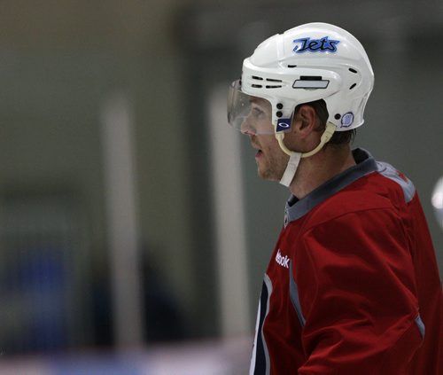 Winnipeg Jets defenseman Paul Postma at practice today at MTS Iceplex- The Jets are in preparation for their home opener this Friday against the Nashville Predators See Tim Campbell Story - Oct 15, 2014   (JOE BRYKSA / WINNIPEG FREE PRESS)