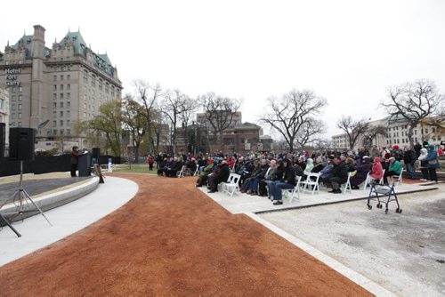 Upper Fort Garry  Provincial Park  grounds at its official unveiling Saturday.  Oct 17,  2014 Ruth Bonneville / Winnipeg Free Press