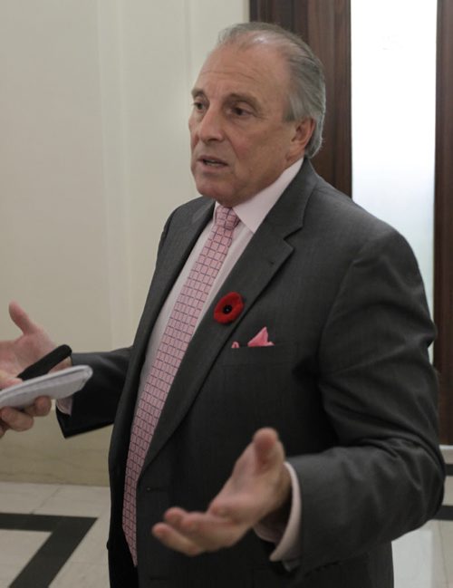 Cabinet Minister Ron Lemieux comments on Premier Greg Selinger Tuesday afternoon.  Larry Kusch/ Bruce Owen stories. Wayne Glowacki/Winnipeg Free Press Oct.28   2014