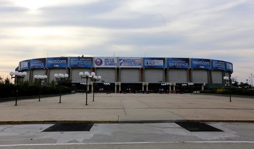Winnipeg Jets' will play against the New York Islanders' at the Nassau Veterans Memorial Coliseum, Tuesday, October 28, 2014. This is the Islanders' final season before moving to the Barclays Centre in Brooklyn. (TREVOR HAGAN/WINNIPEG FREE PRESS) - ed tait story on the rink