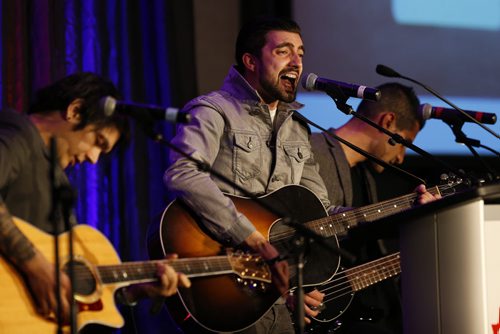 October 28, 2014 - 141028  -  Neverest performs at a We Day dinner, Tuesday, October 28, 2014. John Woods / Winnipeg Free Press