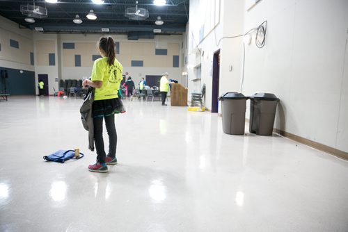 Elim Chapel, where the students slept over before walking to MTS Centre for We Day. Waywayseecappo at We Day Manitoba 2014.  141029 - Wednesday, October 29, 2014 - (Melissa Tait / Winnipeg Free Press)