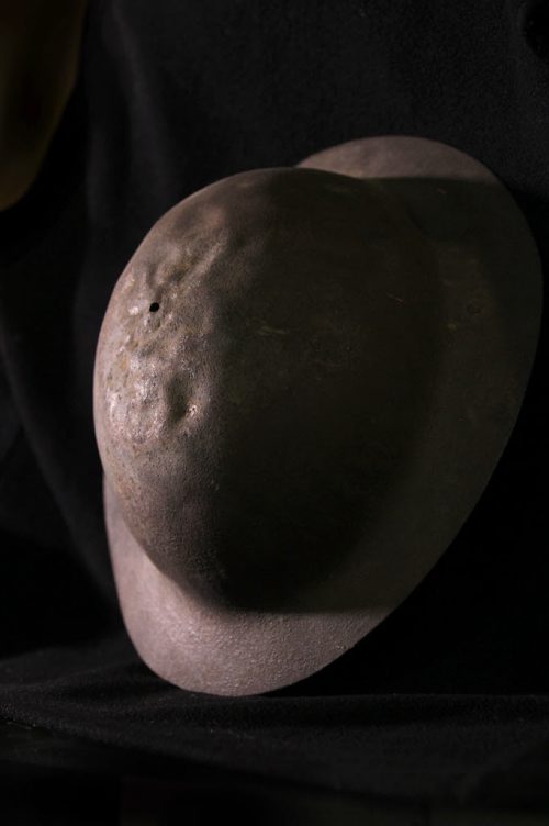 49.8 World War 1 / Remembrance Day Feature  Photo's of artifacts from the Legion House Museum at 134 Marion Street. Brodie metal helmet which replaced the cloth cap in 1916, reduced head wounds by 80%.  Oct 29,  2014 Ruth Bonneville / Winnipeg Free Press