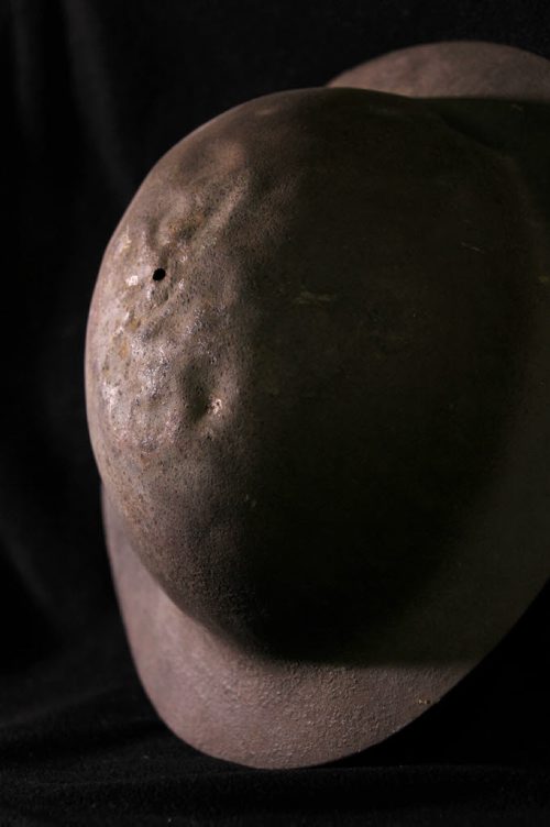 49.8 World War 1 / Remembrance Day Feature  Photo's of artifacts from the Legion House Museum at 134 Marion Street. Brodie metal helmet which replaced the cloth cap in 1916, reduced head wounds by 80%.  Oct 29,  2014 Ruth Bonneville / Winnipeg Free Press