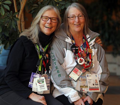 Volunteer column. A feature on Susan Wakeman and Heather Sawatzky. Susan and Heather have a variety of volunteer experiences and have made it their goal to volunteer in all 10 provinces. They have volunteered in five so far.. BORIS MINKEVICH / WINNIPEG FREE PRESS October 30, 2014