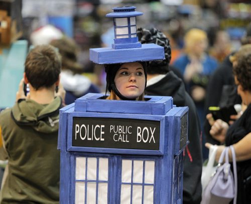 2014 Central Canada Comic Con at the RBC Convention Centre. Deanna Falk wears Tardis from Dr. Who. BORIS MINKEVICH / WINNIPEG FREE PRESS October 31, 2014