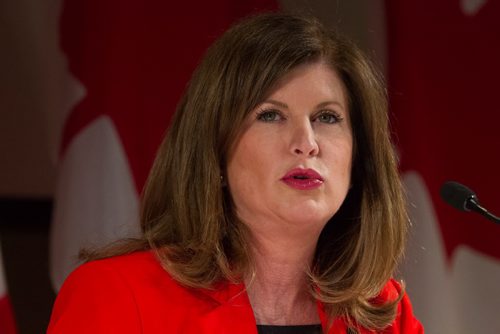 Rona Ambrose, Federal Minister of Health, makes a statement concerning the GovernmentÄôs response to the Ebola outbreak at the National Microbiology Laboratory in Winnipeg. 141103 - Monday, November 03, 2014 -  (MIKE DEAL / WINNIPEG FREE PRESS)