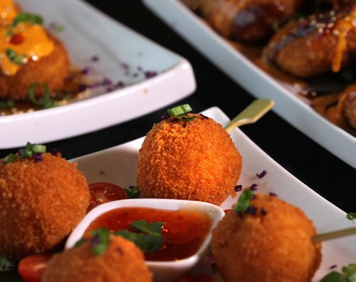 Restaurant Review -  Kyu Bistro  on  Isabel, chef Calvin Truong.   - shrimp balls in sweet chili sauce Nov 4,  2014 Ruth Bonneville / Winnipeg Free Press
