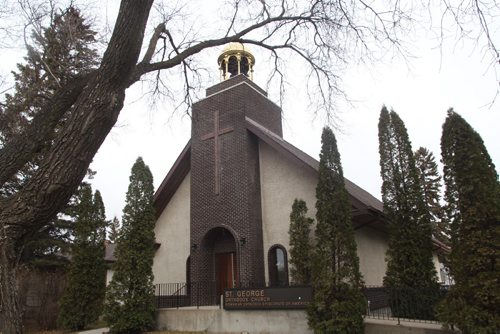 St. George Orthodox Church in Church in Transcona,Winnipeg 121 Harvard Ave East- a place of worship originally founded by Romanian immigrants in 1962. -See Brenda Suderman Faith Page Nov 06, 2014   (JOE BRYKSA / WINNIPEG FREE PRESS)