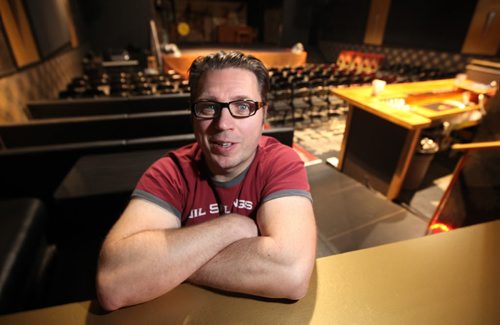 Erick Casselman poses inside the "Park", which was recently named Venue of the Year at the Western Canadian Music Awards - the theatre turns 100 years old next year - story will be about Casselman's involvement since taking over a decrepit theatre. See Dave Sanderson's tale. November 7, 2014 - (Phil Hossack / Winnipeg Free Press)