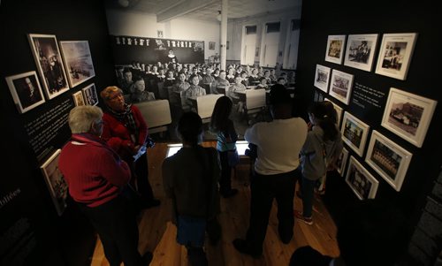 November 11, 2014 - 141111  -  Indian Residential Schools Exhibit which is a part of the Canadian Journeys gallery opened at the Canadian Museum For Human Rights Tuesday, November 11, 2014. John Woods / Winnipeg Free Press