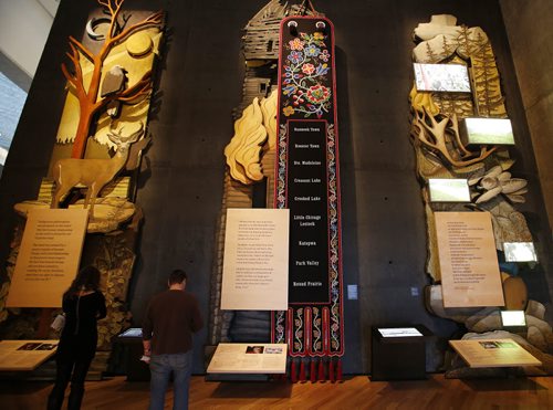 November 11, 2014 - 141111  -  Indigenous Perspectives gallery opened at the Canadian Museum For Human Rights Tuesday, November 11, 2014. John Woods / Winnipeg Free Press