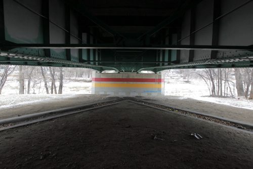 Donald Street bridge. North side. Area where serious attack on woman last week. BORIS MINKEVICH / WINNIPEG FREE PRESS November 12, 2014