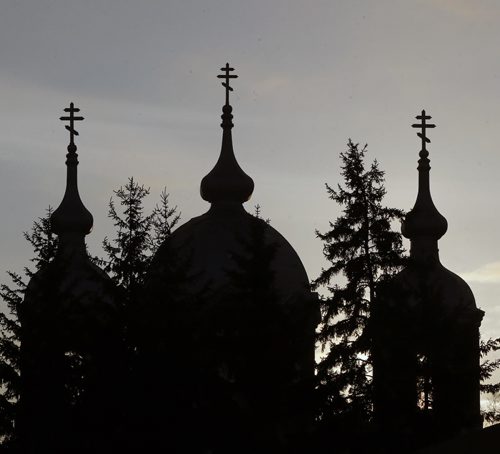 Stdup. The sun rises over Ukrainian Orthodox Cathedral of St. Mary the Protectress on Burrows Ave.in slight overcast that will continue with cooler temps of -6 are an the expected high.NOV. 13 2014 / KEN GIGLIOTTI / WINNIPEG FREE PRESS