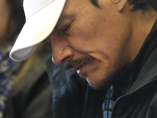 Caesar Harper, father of  Rinelle Harper, the 16-year-old girl who was sexually assaulted and left unconscious near Winnipeg's Assiniboine River, tried to speak to media but could say few words between sobs at press conference Thursday at MKO.  Nov 13,  2014 Ruth Bonneville / Winnipeg Free Press