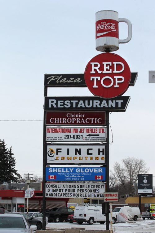 Sunday This City column on Red Top Drive Inn - 219 St. Mary's Rd. with owners Vicky Scouras and her son Peter Scouras  they will be  celebrating its 55th b-day next year.  Nov 18,  2014 Ruth Bonneville / Winnipeg Free Press