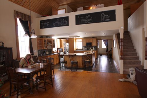 Tricia and Darren MacDonald renovated the former High Bluff United church which was founded in 1890 in High Bluff, Manitoba kitchen-loft above- See Bill Redekop story Nov 19, 2014   (JOE BRYKSA / WINNIPEG FREE PRESS)